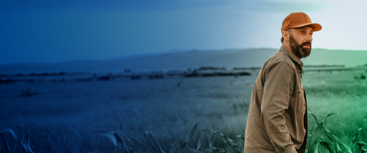 Image of a farmer in his field