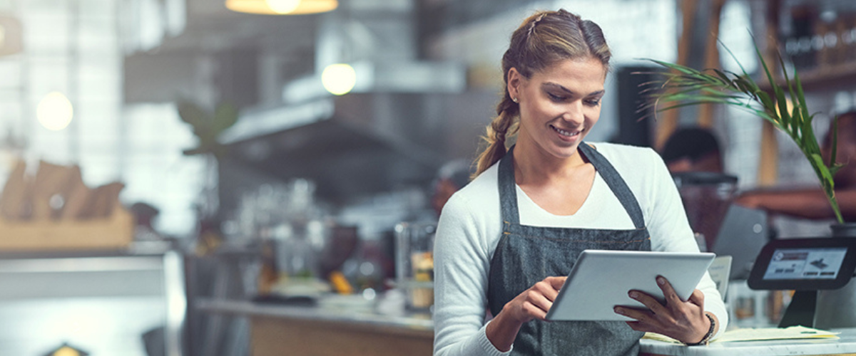 Image of Woman on Tablet