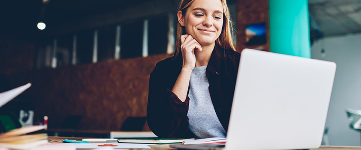 Image of Woman on Computer