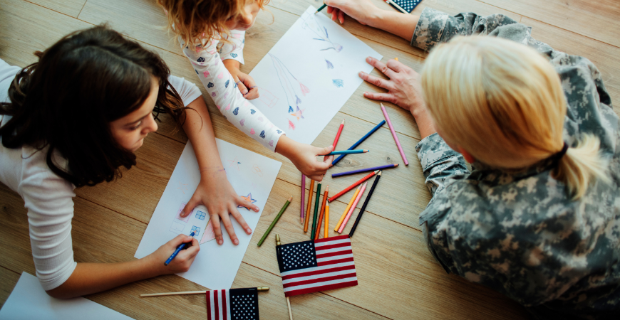 Military Family In Their Home