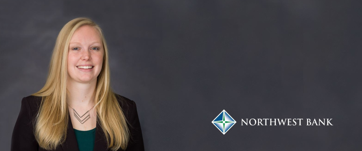 image of Stephanie Marco and Northwest Bank logo