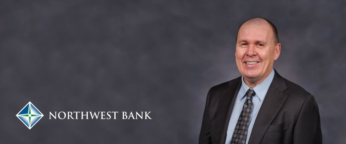 Northwest Bank logo and photo of Kent Roos