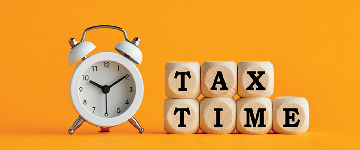 Tax Time and image of clock