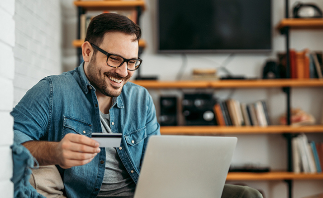 Man Using Their Dash Payroll Card