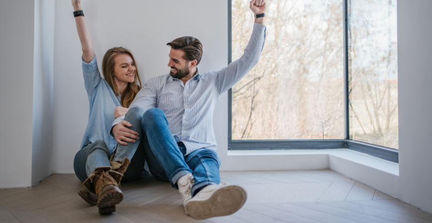 First Time Homebuyers Excited About Purchasing Their New Home