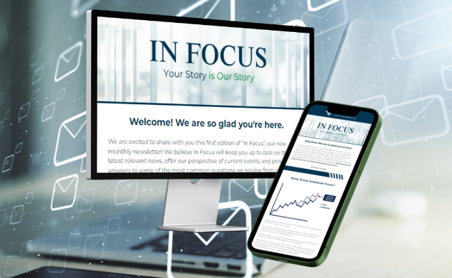 Image Of A Sample Wealth Management Newsletter In Focus