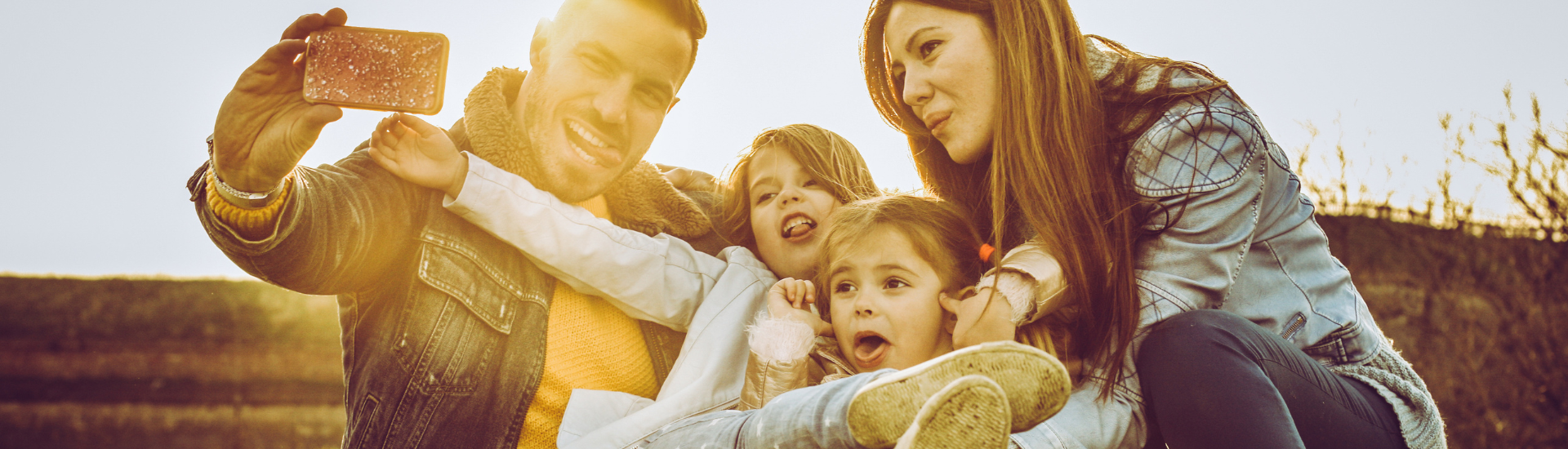 Family Outside Enjoying Financial Freedom