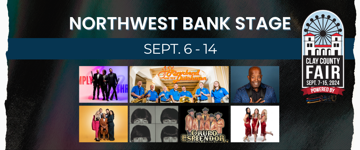 2025 Clay County Fair | Northwest Bank Stage Lineup