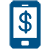 Phone with money symbol