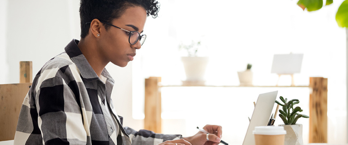 Image of Woman at Computer