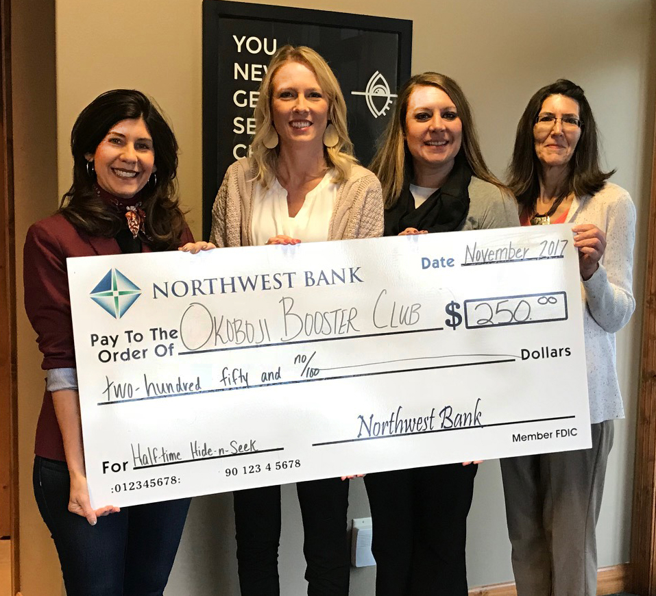 Northwest Bank Presents Donation to Okoboji Booster Club - Northwest Bank